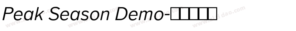 Peak Season Demo字体转换